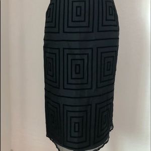 Elegant Black Organza Pencil Skirt